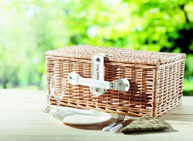 Logo trade corporate gift photo of: Wicker picnic basket 2 people