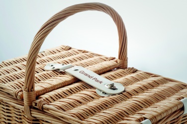 Logotrade corporate gift image of: Wicker picnic basket 4 people