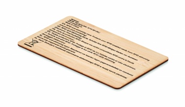 Logo trade advertising products picture of: RFID card in bamboo material