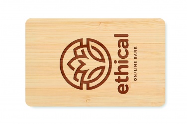 Logo trade promotional giveaway photo of: RFID card in bamboo material