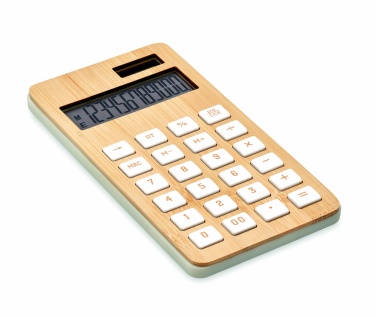 Logo trade business gift photo of: 12 digit bamboo calculator