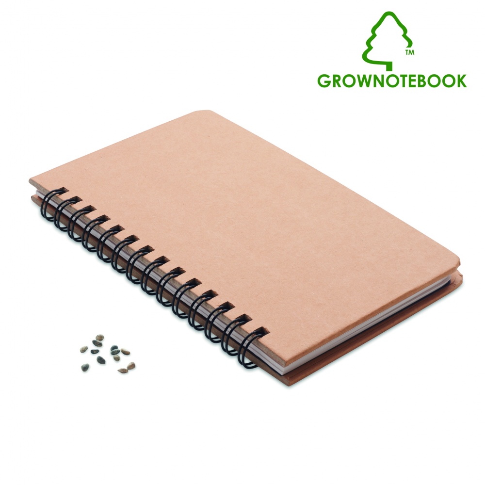 Logotrade promotional merchandise photo of: A5 Pine tree GROWNOTEBOOK™