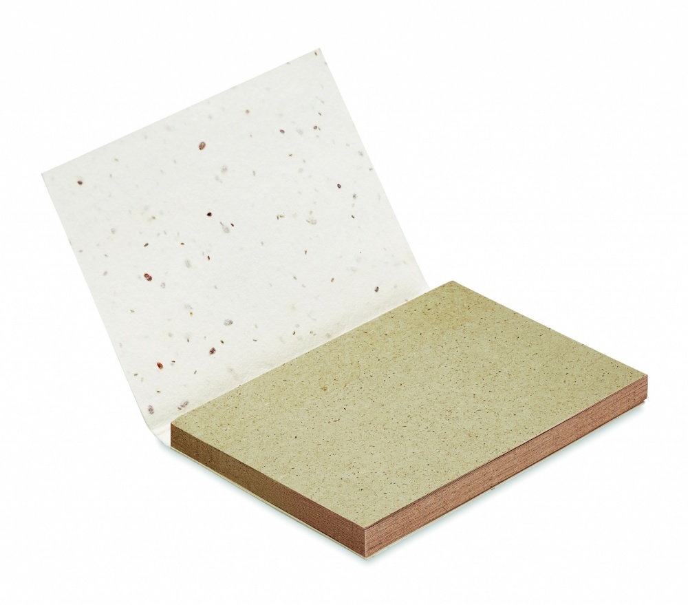 Logo trade promotional item photo of: Grass/seed paper memo pad