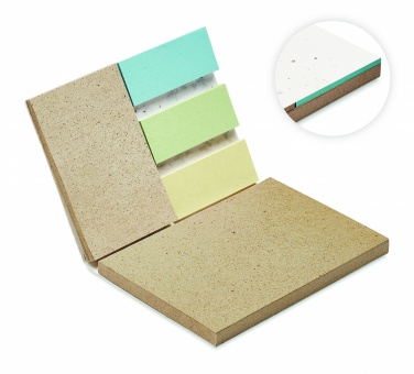 Logo trade promotional gift photo of: Grass/seed paper memo pad