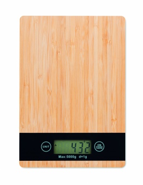 Logo trade promotional items image of: Bamboo digital kitchen scales