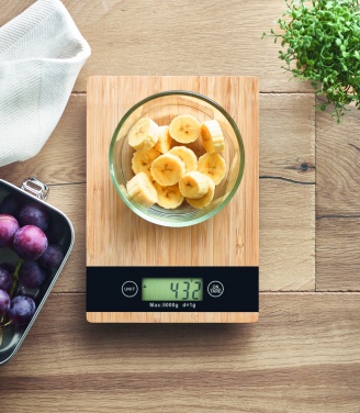 Logo trade promotional items picture of: Bamboo digital kitchen scales