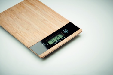 Logo trade promotional items image of: Bamboo digital kitchen scales