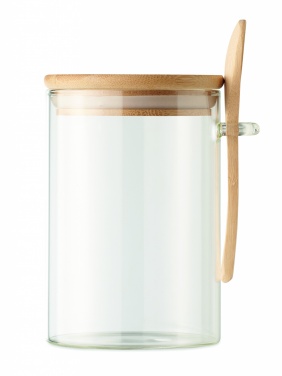 Logotrade promotional product image of: Glass jar with spoon 600 ml