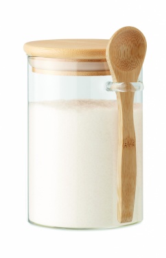 Logotrade promotional products photo of: Glass jar with spoon 600 ml