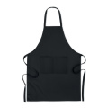 Organic cotton apron 200 gr/m², Black