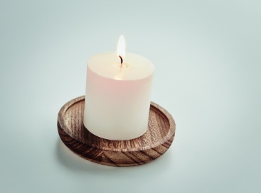 Logotrade promotional giveaway image of: Candle on round wooden base