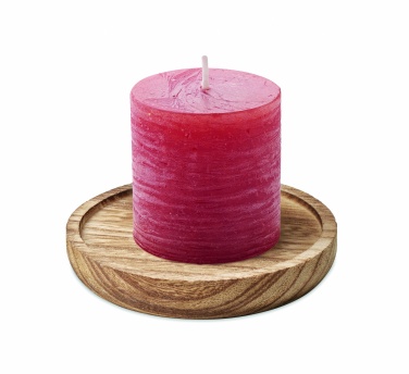 Logotrade business gifts photo of: Candle on round wooden base