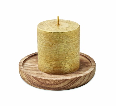 Logotrade promotional merchandise image of: Candle on round wooden base