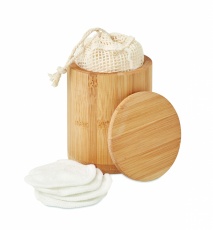 Bamboo fibre cleansing pad set