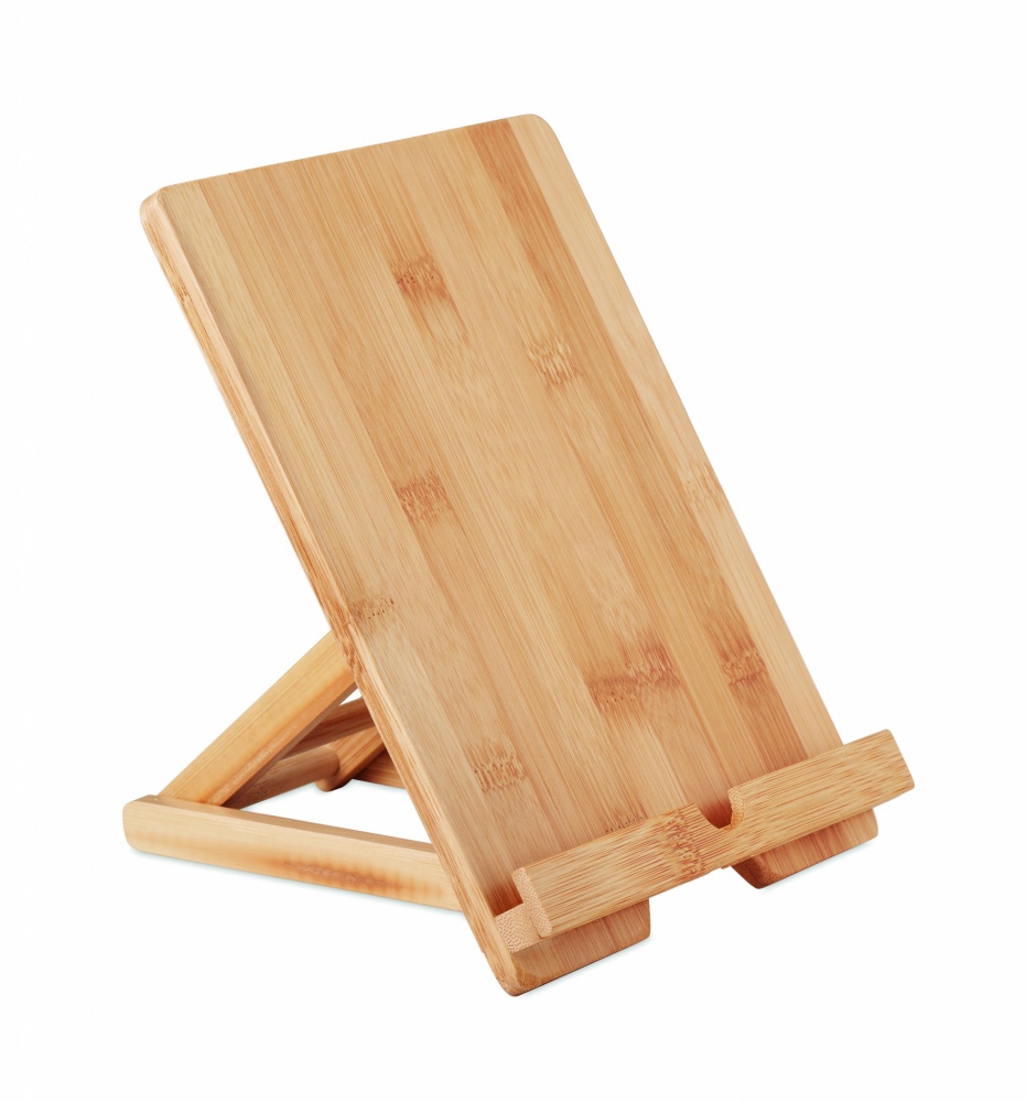 Logo trade promotional items picture of: Bamboo tablet stand TUANUI