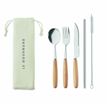 Logo trade corporate gifts image of: Cutlery set stainless steel