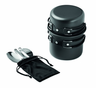 Logotrade promotional gift image of: 2 camping pots with cutlery