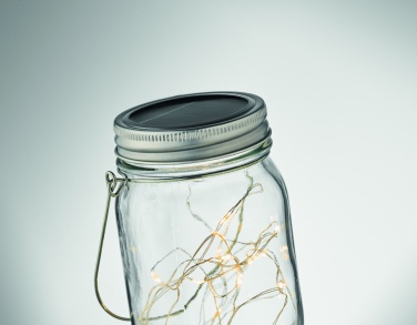 Logo trade corporate gifts picture of: Solar mason jar outdoor lamp