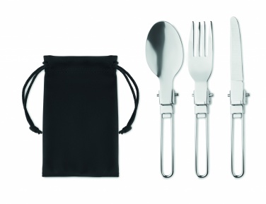 Logo trade promotional giveaway photo of: 3-piece camping cutlery set