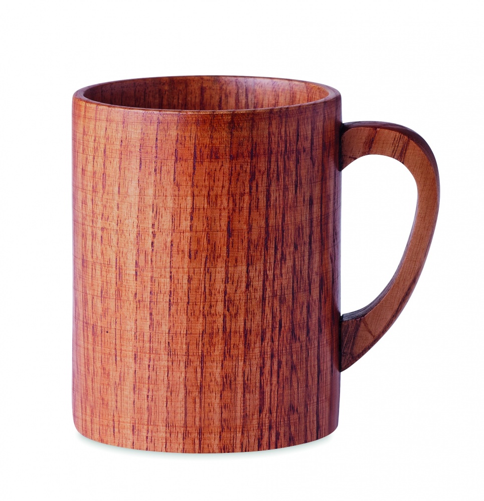 Logo trade promotional merchandise picture of: Oak wooden mug 280 ml