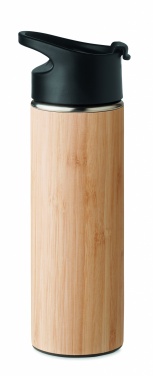 Logo trade promotional merchandise image of: Double wall bamboo flask 450ml