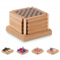 4-piece coaster game set, Wood