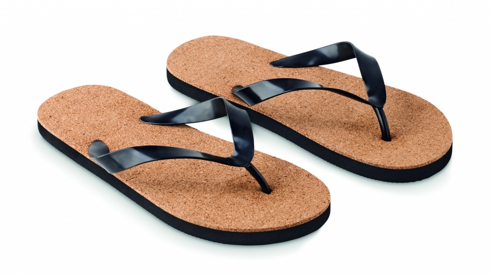 Logo trade promotional items image of: Cork beach slippers L