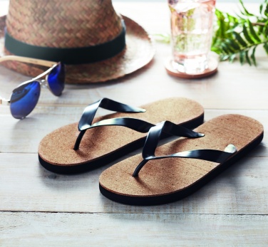 Logotrade promotional item image of: Cork beach slippers L