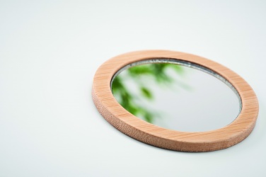 Logo trade promotional items picture of: Bamboo make-up mirror