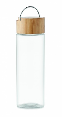 Logotrade promotional merchandise picture of: Glass bottle 500ml bamboo lid