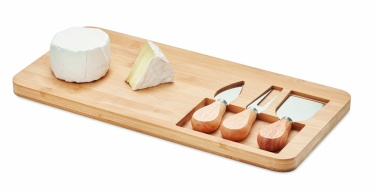 Logotrade promotional giveaway image of: Bamboo Cheese board set Leipzig