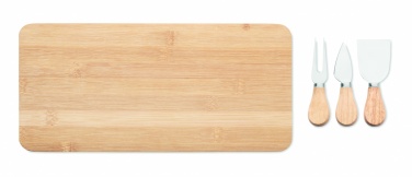 Logo trade promotional products picture of: Bamboo Cheese board set Leipzig