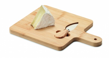 Logo trade promotional items image of: Cheese board set in bamboo