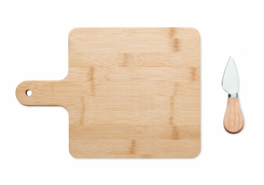 Logo trade business gift photo of: Cheese board set in bamboo