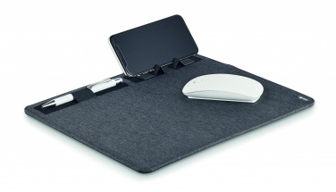 Logo trade advertising products picture of: RPET mouse mat charger 15W