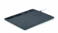 RPET mouse mat charger 15W, Stone Grey