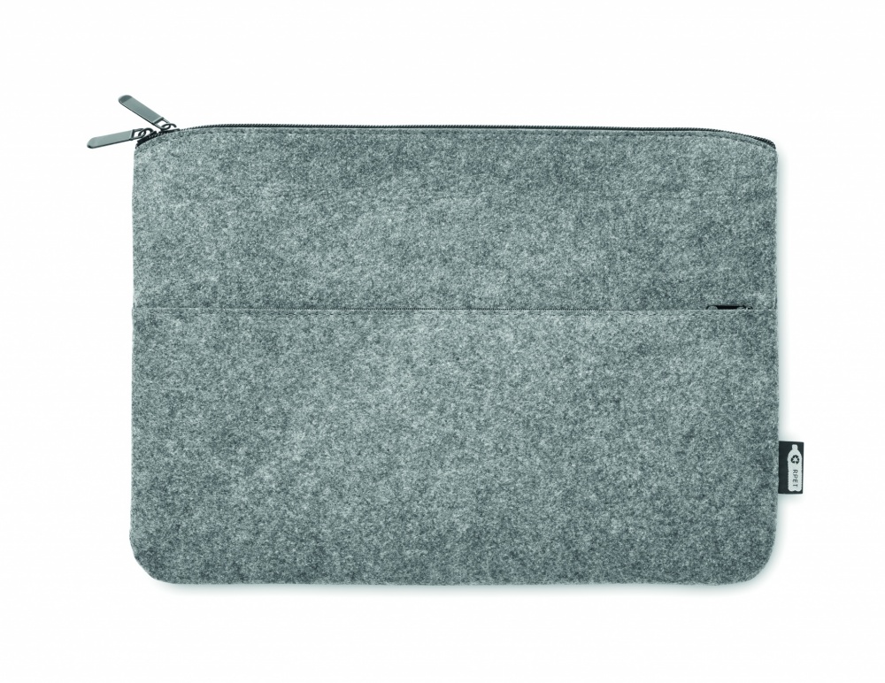 Logotrade business gift image of: RPET felt zipped laptop bag