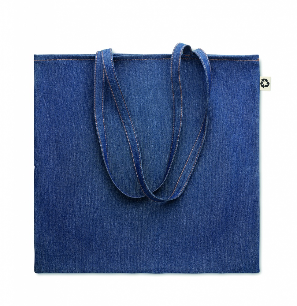 Logotrade promotional giveaway image of: Recycled denim shopping bag