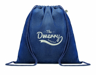 Logotrade corporate gift picture of: Recycled denim drawstring bag