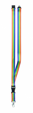 Logotrade promotional product image of: Rainbow RPET lanyard