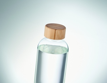 Logo trade promotional merchandise image of: Glass bottle 650ml bamboo lid