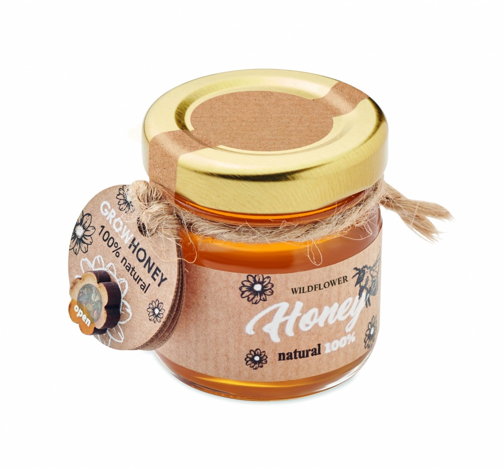 Logo trade promotional giveaways image of: Wildflower honey jar 50 gr