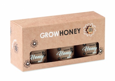 Logotrade promotional gift picture of: Set of 3 wildflower honey