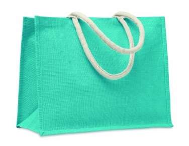 Logo trade promotional merchandise photo of: Jute bag with cotton handle