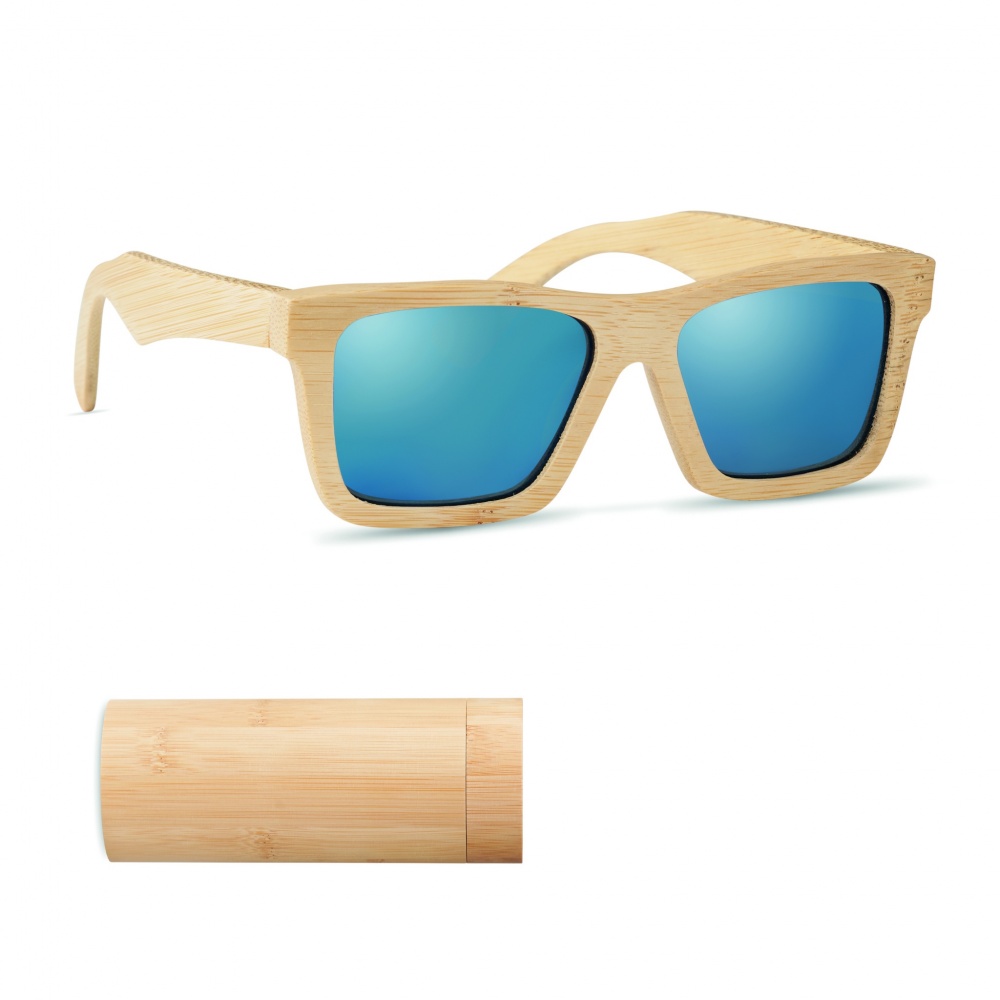 Logotrade promotional gift image of: Sunglasses and case in bamboo KEILA