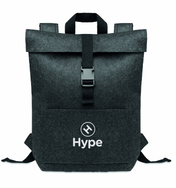 Logo trade business gifts image of: RPET felt backpack