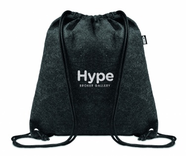 Logo trade promotional items image of: RPET felt drawstring bag