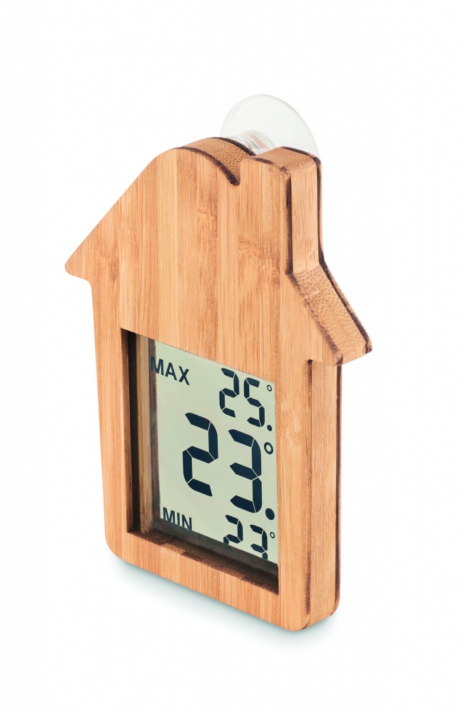 Logo trade promotional merchandise picture of: Bamboo weather station HISA