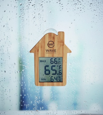 Logotrade promotional product picture of: Bamboo weather station HISA