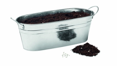 Logo trade business gift photo of: Zinc tub with 3 herbs seeds